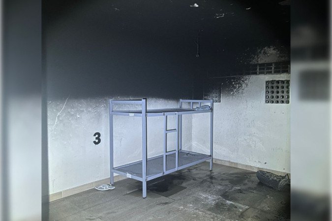 Foto de um dos quartos atingidos pelas chamas - (crédito: Foto: Material cedido ao Correio) Foto de um dos quartos atingidos pelas chamas - (crédito: Foto: Material cedido ao Correio)