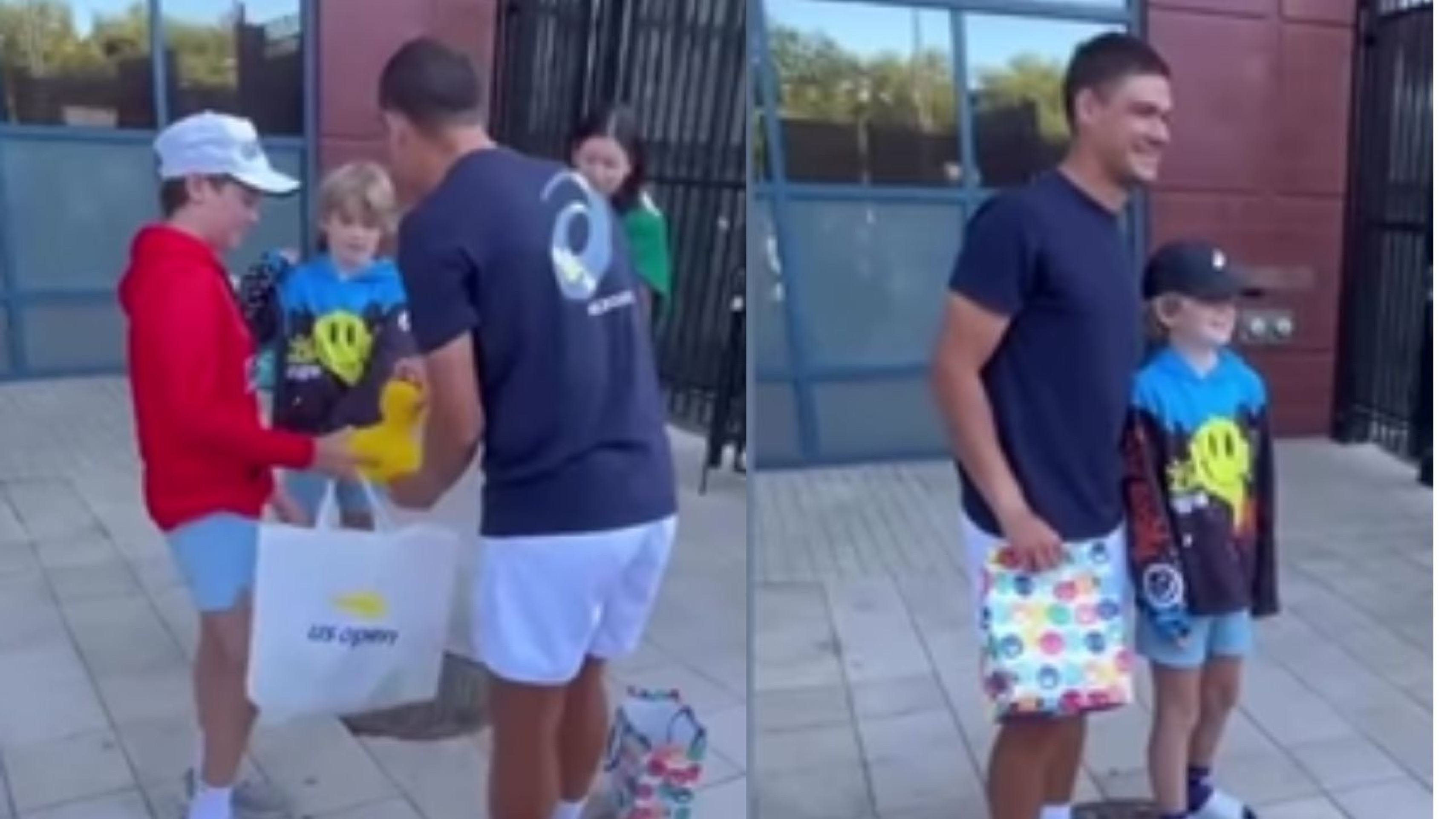 Tenista reencontra criança que teve boné 'roubado' por CEO milionário no US Open