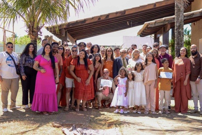 Francisco e Maria ficaram emocionados com a linda comemoração em família -  (crédito: Material cedido ao Correio)