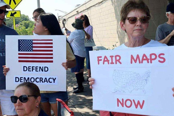 Desenho dos mapas de distritos eleitorais é parte da disputa política em alguns Estados -  (crédito: Getty Images)