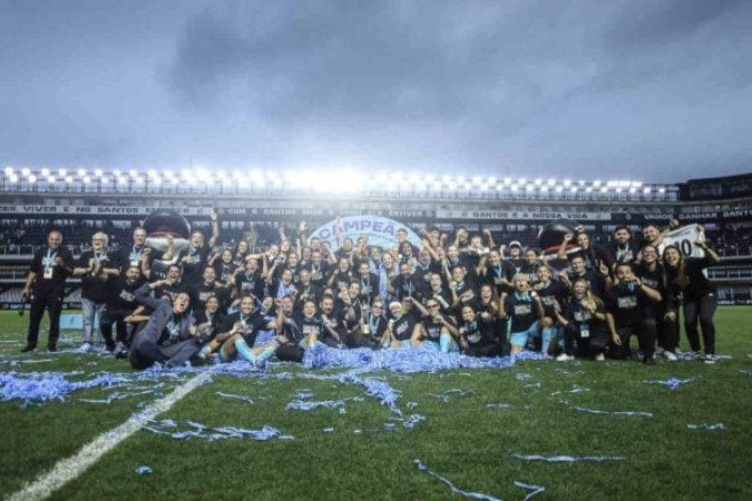 Santos foi campeão do Brasileirão Feminino Série A2 - (crédito: Foto: Reinaldo Campos/ Santos) Santos foi campeão do Brasileirão Feminino Série A2 - (crédito: Foto: Reinaldo Campos/ Santos)