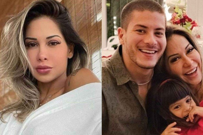 Maíra Cardi acusa Arthur Aguiar de largar filha sozinha e ator reage -  (crédito: Reprodução/Instagram)