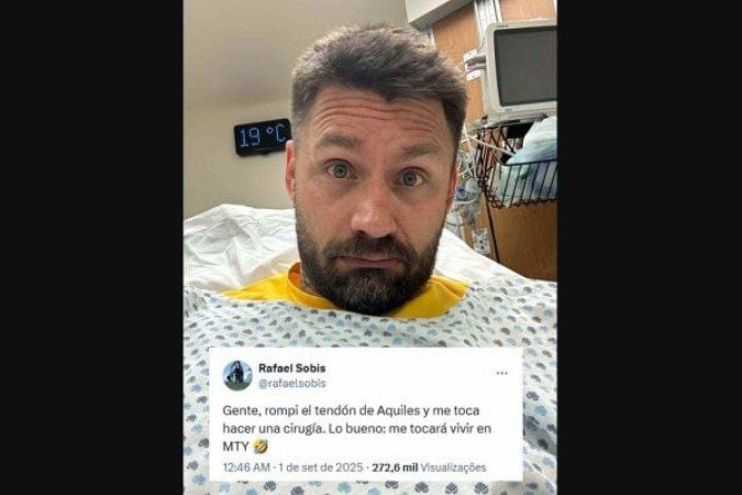 Rafael Sobis rompeu o tendão de Aquiles em jogo festivo no México -  (crédito: Foto: Reprodução)