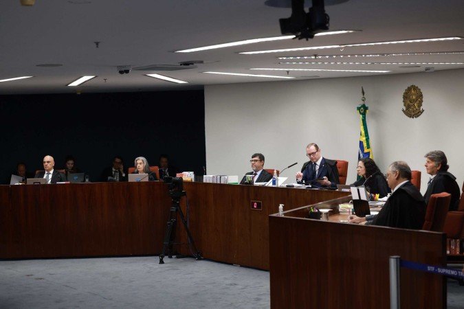 O julgamento será retomado, na Primeira Turma do Supremo, com a leitura do voto de Moraes - (crédito: Luiz Silveira/STF) O julgamento será retomado, na Primeira Turma do Supremo, com a leitura do voto de Moraes - (crédito: Luiz Silveira/STF)