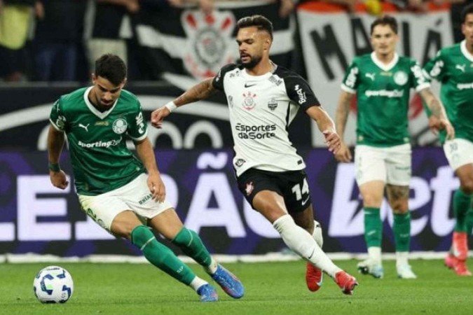 Flaco López lamentou a falta de eficácia do Palmeiras no Dérbi  -  (crédito: Foto: Cesar Greco/Palmeiras)