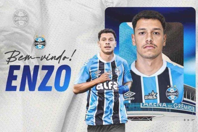 Enzo é o novo reforço do Grêmio para a sequência da temporada - (crédito: Foto: Divulgação/Grêmio) Enzo é o novo reforço do Grêmio para a sequência da temporada - (crédito: Foto: Divulgação/Grêmio)