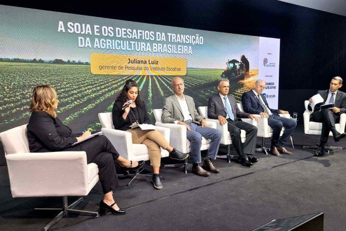 Segundo painel do CB Talks A soja e os desafios da transição da agricultura brasileira - (crédito: Carlos Vieira/CB/D.A Press) Segundo painel do CB Talks A soja e os desafios da transição da agricultura brasileira - (crédito: Carlos Vieira/CB/D.A Press)
