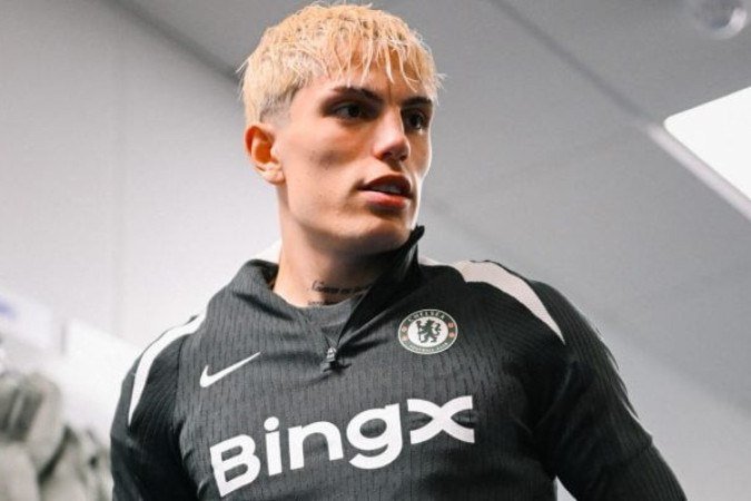 Sem estar entre os convocados da Argentina para a Data Fifa, Garnacho já treina com o restante do elenco no Chelsea - (crédito: Foto: Divulgação) Sem estar entre os convocados da Argentina para a Data Fifa, Garnacho já treina com o restante do elenco no Chelsea - (crédito: Foto: Divulgação)