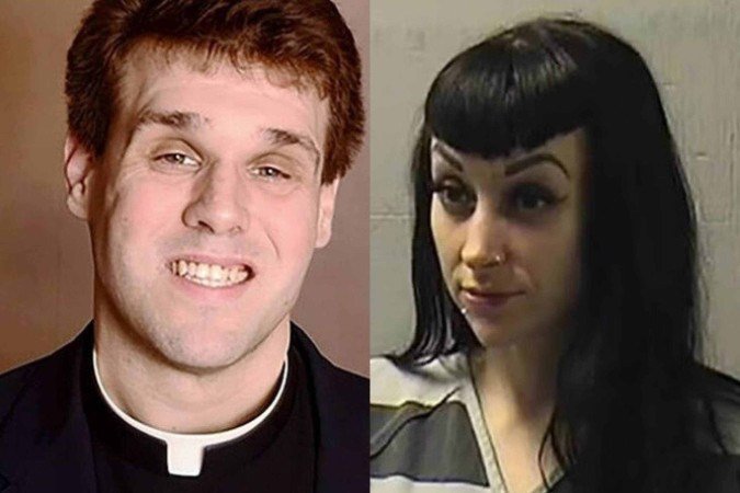 Travis Clark, ex-padre da Louisiana, e a dominatrix Lady Vi, também conhecida como Satanatrix - (crédito: Reprodução/St. Tammany Parish Sheriff's Office) Travis Clark, ex-padre da Louisiana, e a dominatrix Lady Vi, também conhecida como Satanatrix - (crédito: Reprodução/St. Tammany Parish Sheriff's Office)
