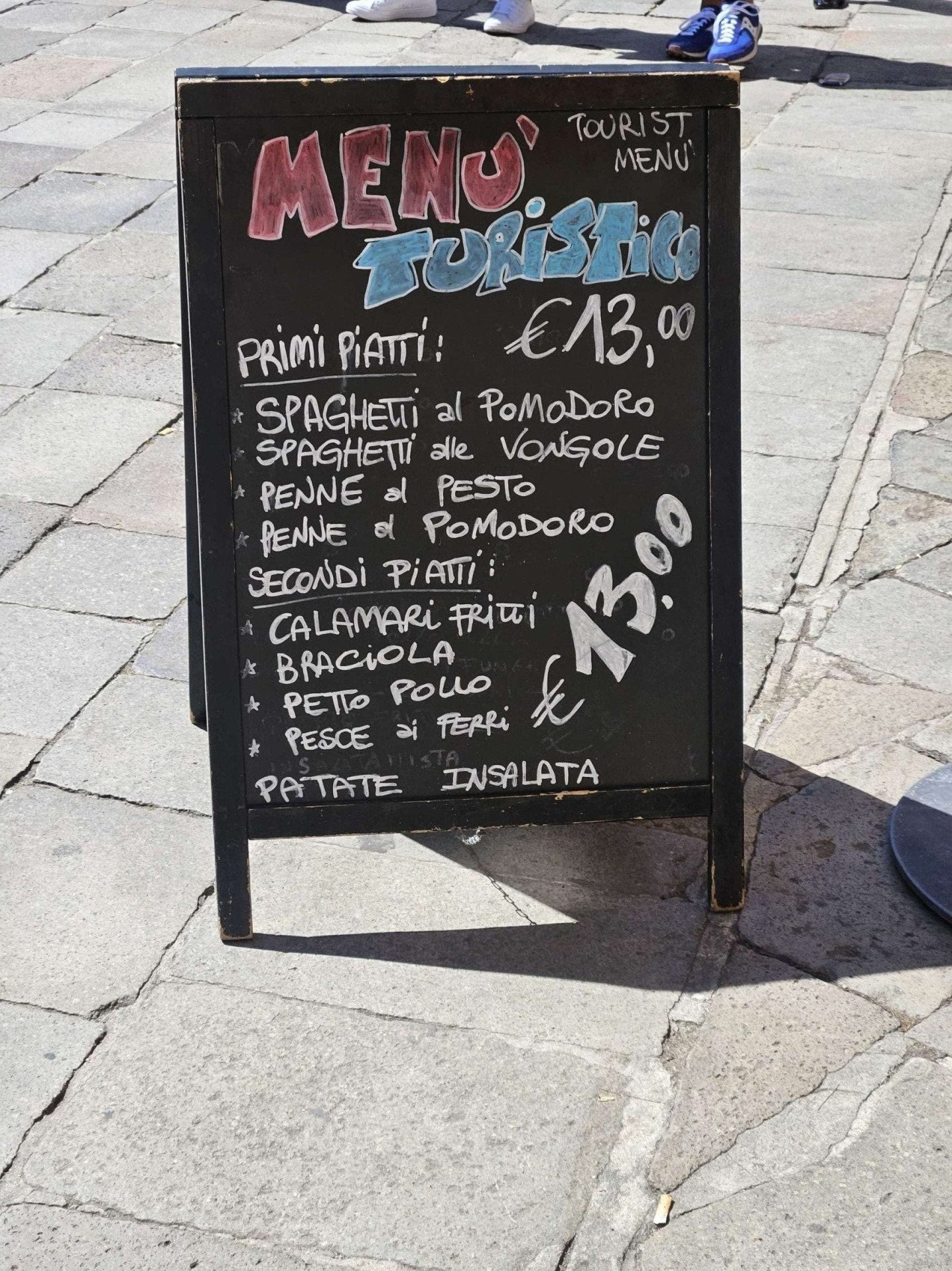 Um cardápio típico e acessível em vVeneza