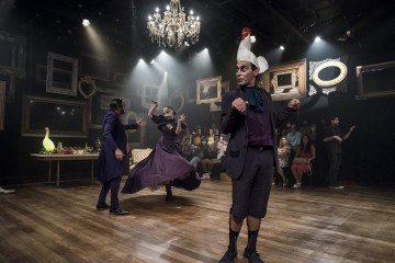 Peça Nastácia, com  Chico Pelúcio, Flávia Pyramo e Lenine Martins