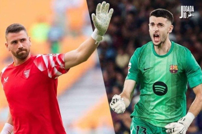 Debate domina a baliza da seleção campeã europeia - (crédito: Fotos: Divulgação / Athletic Club / FC Barcelona) Debate domina a baliza da seleção campeã europeia - (crédito: Fotos: Divulgação / Athletic Club / FC Barcelona)