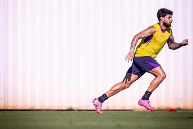 Yuri Alberto treinou nornalmente na reapresentação do Timão - (crédito: Foto: Rodrigo Coca/Corinthians ) Yuri Alberto treinou nornalmente na reapresentação do Timão - (crédito: Foto: Rodrigo Coca/Corinthians )