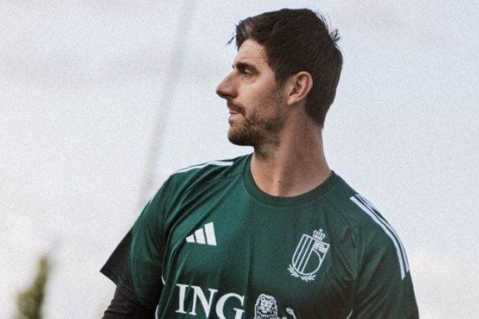 Courtois durante treinamento da seleção da Bélgica - (crédito: Foto: Divulgação) Courtois durante treinamento da seleção da Bélgica - (crédito: Foto: Divulgação)
