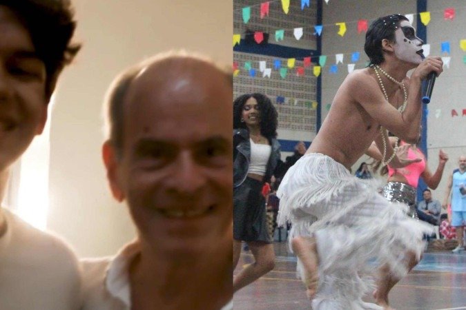 Estudante que viralizou com performance de Ney Matogrosso encontra o artista -  (crédito: ReproduÃ§Ã£o/Redes sociais)