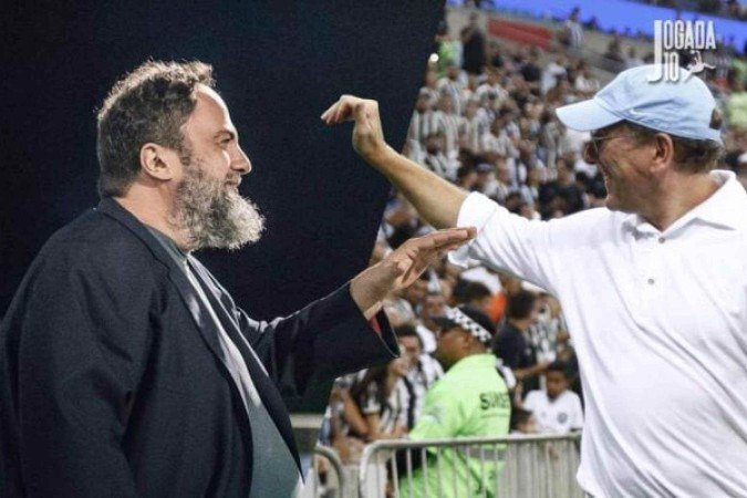 Textor se aproximou de Marinakis antes do Mundial de Clubes - (crédito: Fotos: Divulgação/Olympiacos FC / Vitor Silva/Botafogo.) Textor se aproximou de Marinakis antes do Mundial de Clubes - (crédito: Fotos: Divulgação/Olympiacos FC / Vitor Silva/Botafogo.)