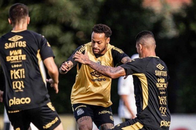 Neymar é o principal retorno nas atividades de preparação do Santos -  (crédito: Foto: Raul Baretta/ Santos FC.)