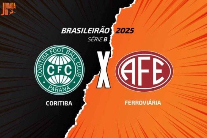 Coritiba x Ferroviária se enfrentam pela 25ª rodada da Série B -  (crédito: Foto: Arte/Jogadao10)