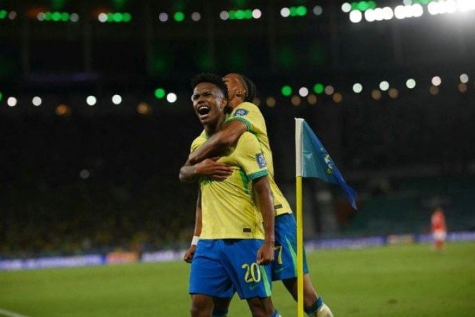 Brasil vence o Chile no Maracanã com golaço de bicicleta de Estêvão - (crédito: Foto: Divulgação / Conmebol) Brasil vence o Chile no Maracanã com golaço de bicicleta de Estêvão - (crédito: Foto: Divulgação / Conmebol)