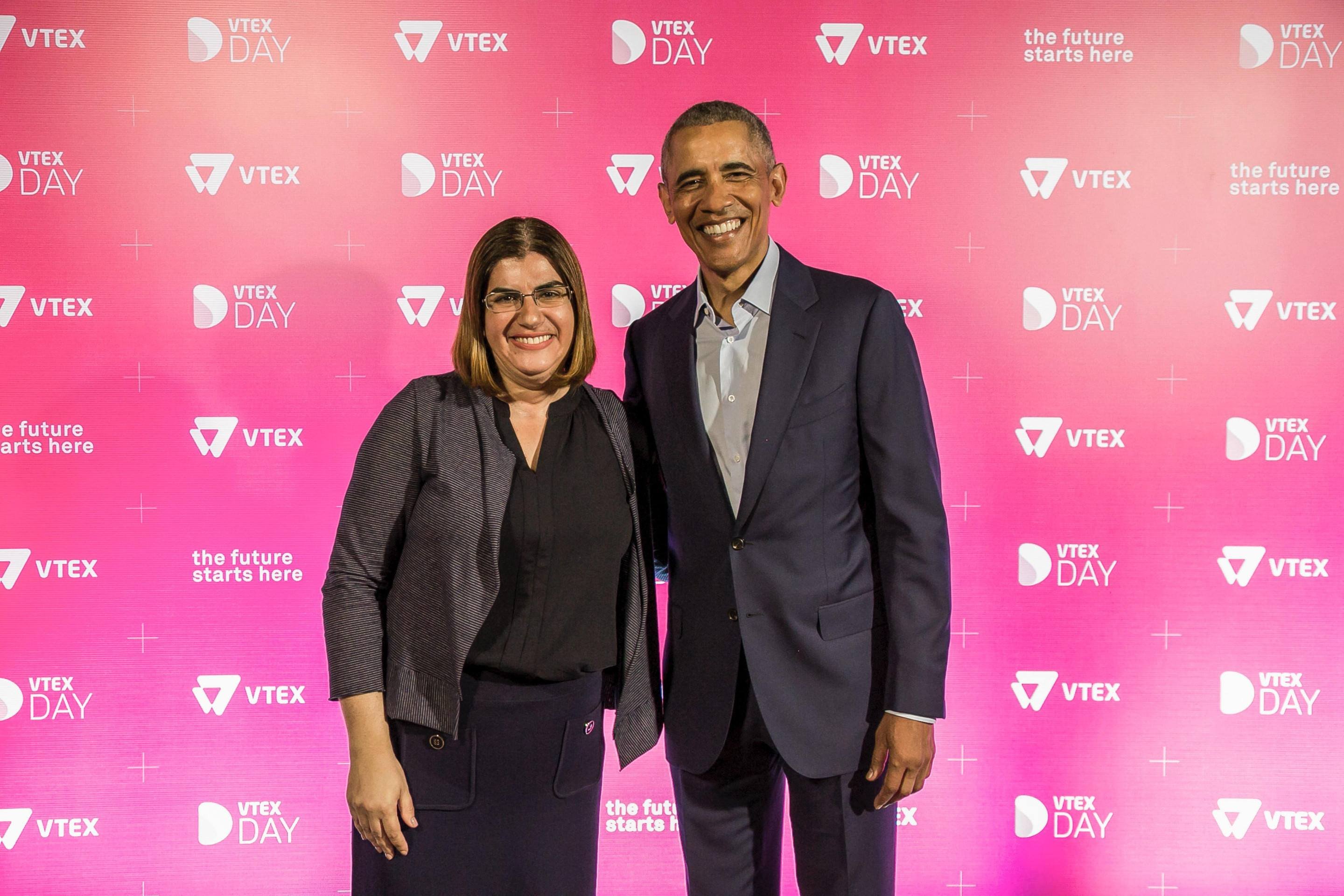 Com o ex-presidente dos EUA Barack Obama