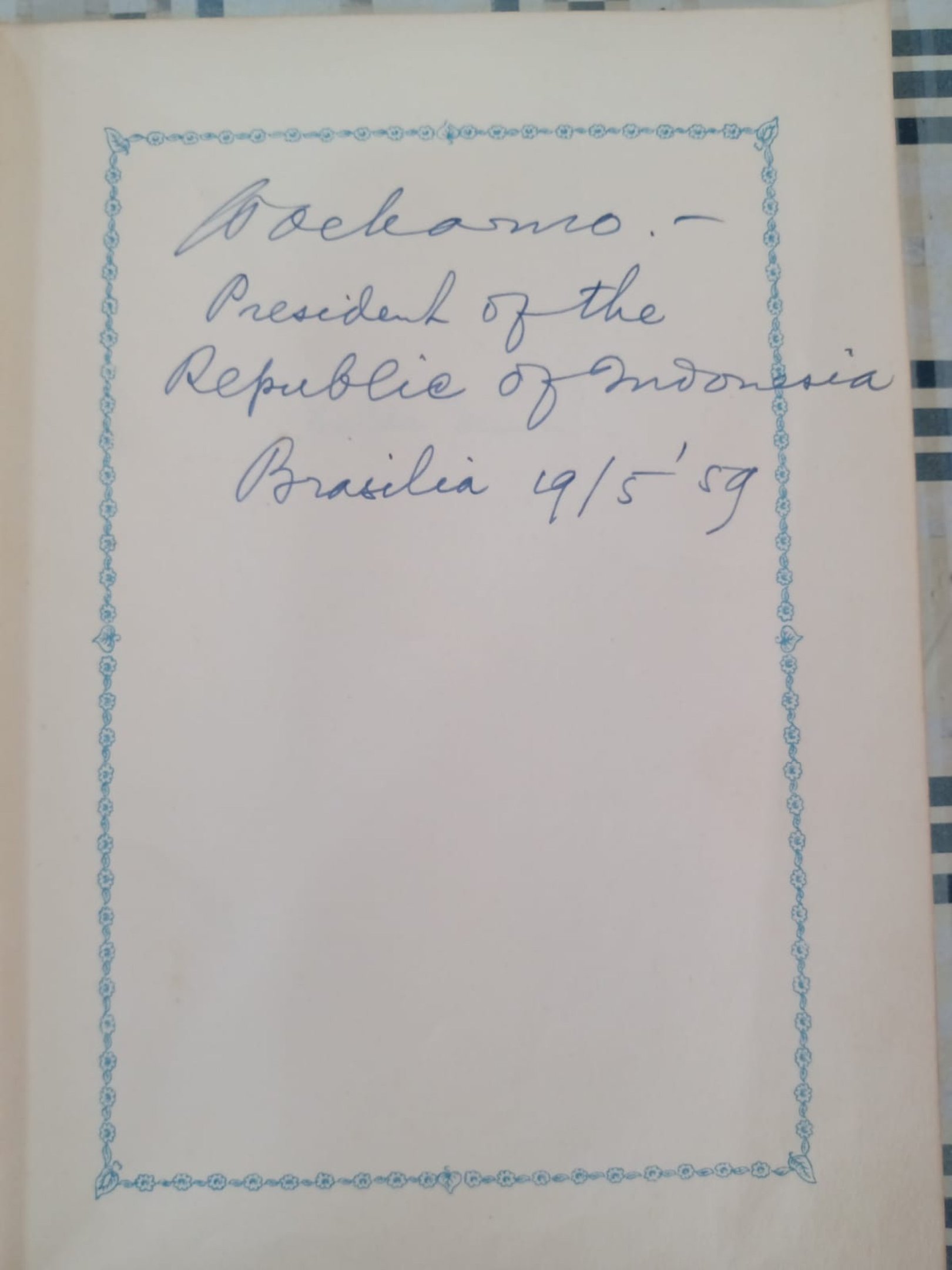 Carta de Juscelino Kubitschek no acervo do Museu Histórico e Geográfico de Poços de Caldas