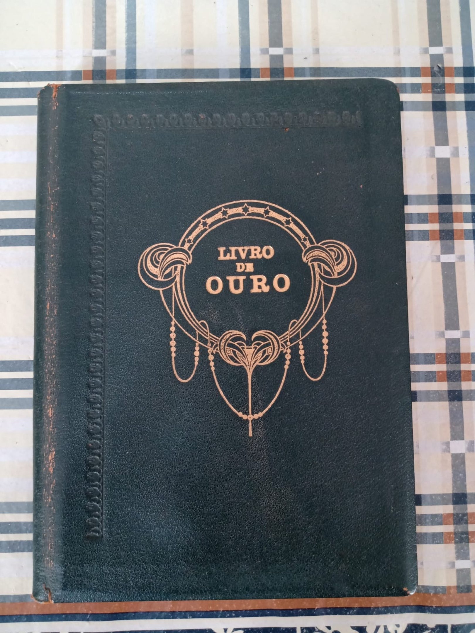 Livro de ouro assinado por Juscelino Kubitschek no acervo do Museu Histórico e Geográfico de Poços de Caldas