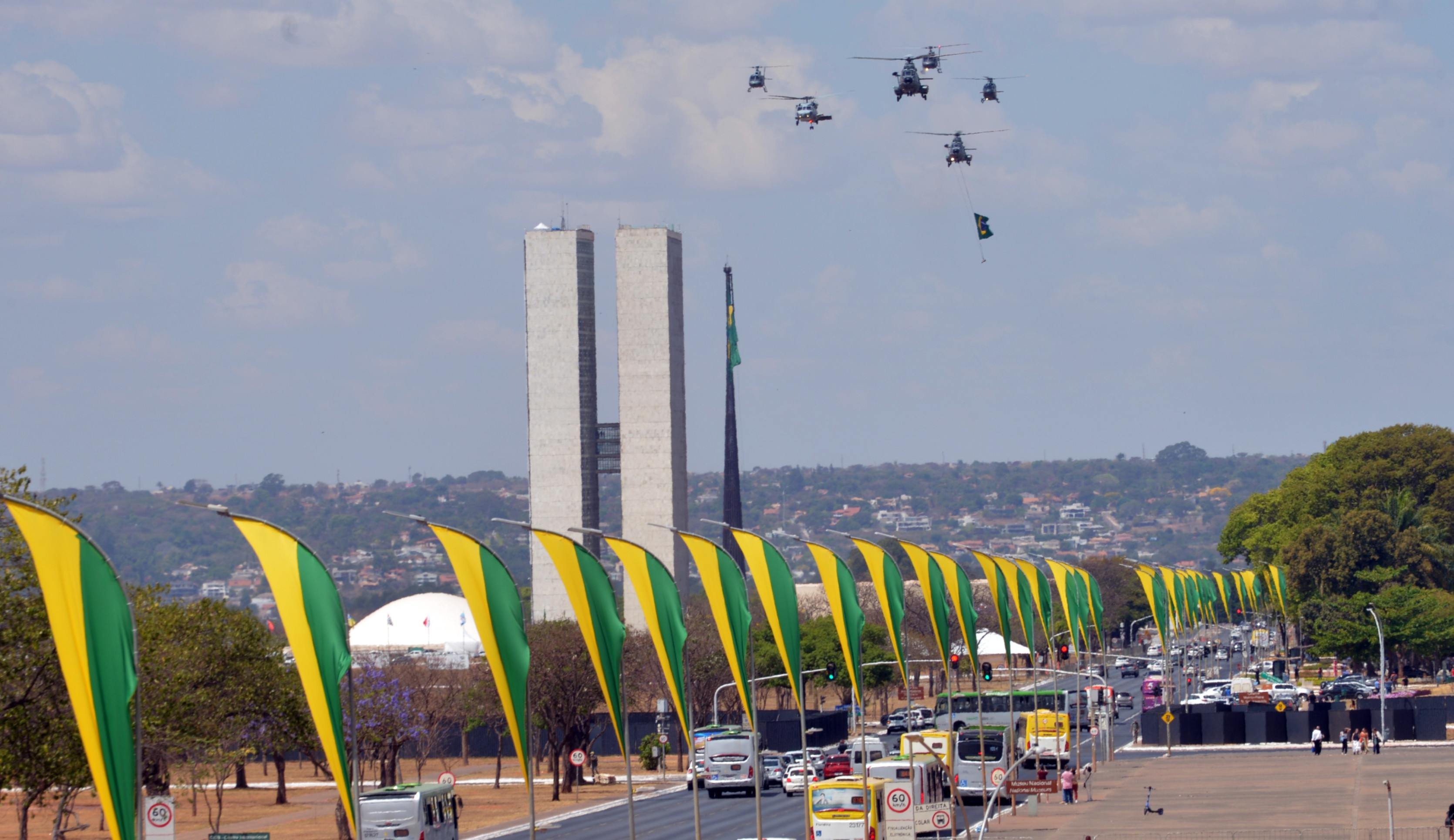 Esplanada dos Ministérios está preparada para o desfile de 7 de Setembro