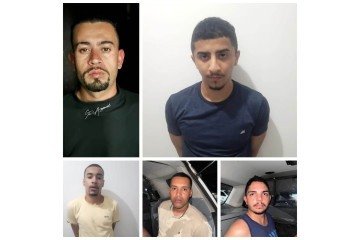 João Victor da Silva Veras, Matheus Pereira Ribeiro, Lucas Dias Rodrigues e os irmãos Diego Gomes Bezerra e Matheus Junior Dias Bezerra são vinculados ao maior bando especializado no furto a joalherias e lojas de eletrônicos de shoppings de todo o país -  (crédito: Material cedido ao Correio)
