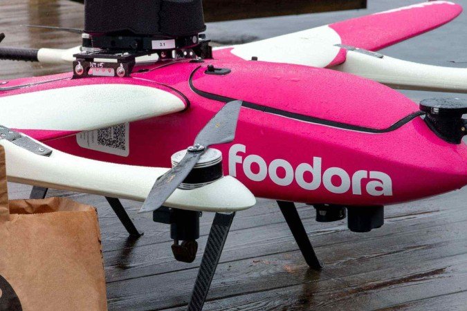 A Foodora espera que os drones abram novos mercados para o delivery de alimentos na Escandinávia -  (crédito: Aviant)