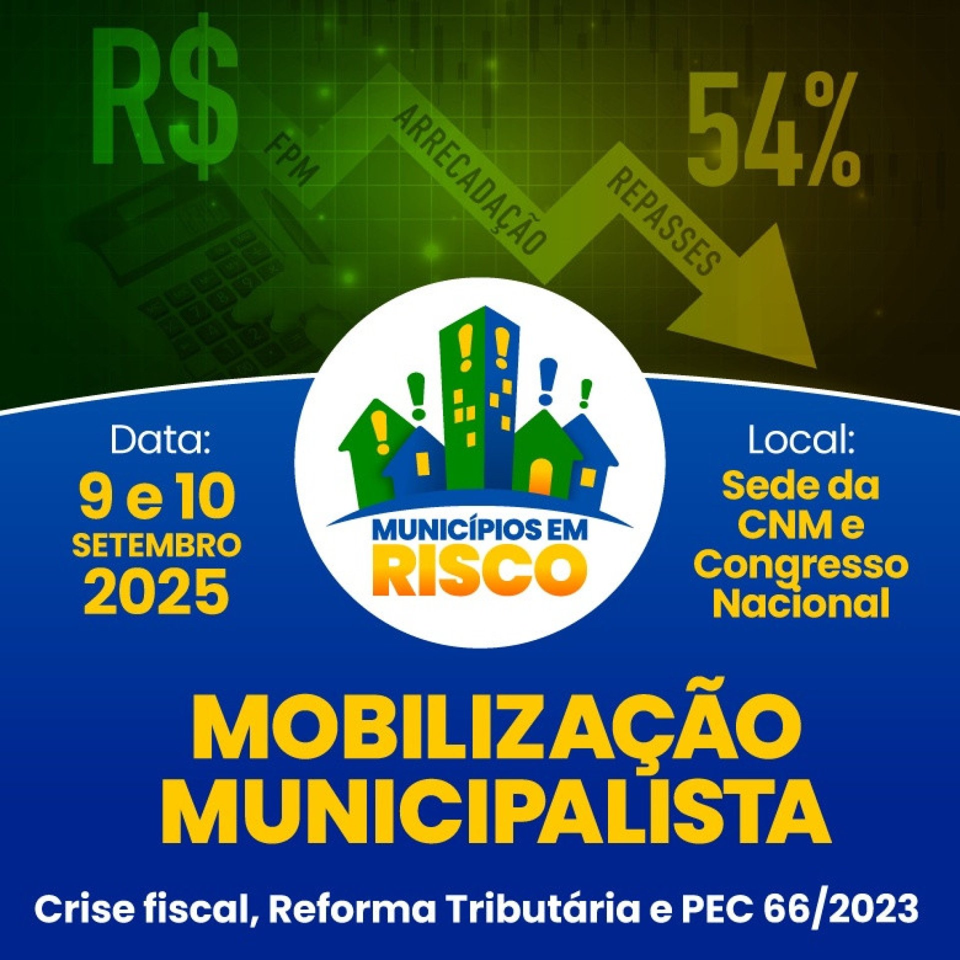 Convocação para o evento da CNM nesta semana em Brasília