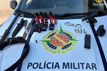 Polícia prende homem armado após ameaças a mulher na Estrutural
 -  (crédito: PMDF)