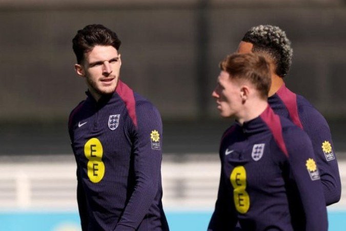 Jogadores da Inglaterra durante treinamento da seleção - (crédito: Foto: Jack Thomas/Getty Images) Jogadores da Inglaterra durante treinamento da seleção - (crédito: Foto: Jack Thomas/Getty Images)