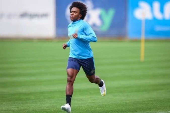 Willian, do Grêmio, comenta condição física aos 37 anos - (crédito: Lucas Uebel/Divulgação Grêmio) Willian, do Grêmio, comenta condição física aos 37 anos - (crédito: Lucas Uebel/Divulgação Grêmio)