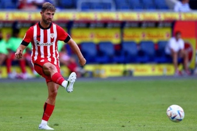 Yeray Alvarez em ação com a camisa do Athletic Bilbao, da Espanha - (crédito: Foto: Christof Koepsel/Getty Images) Yeray Alvarez em ação com a camisa do Athletic Bilbao, da Espanha - (crédito: Foto: Christof Koepsel/Getty Images)