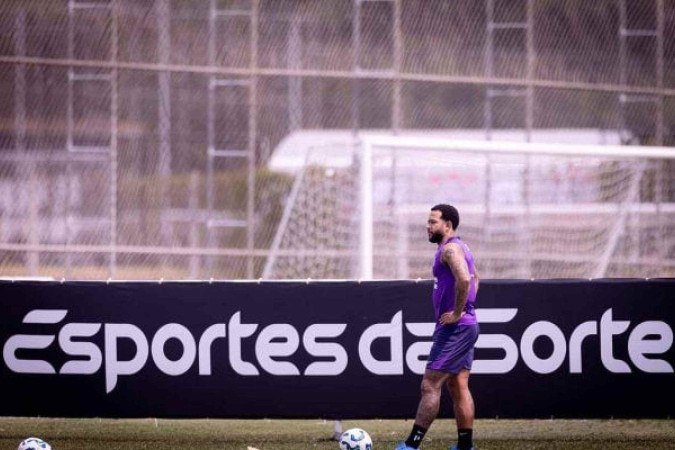 Memphis participou do último treino antes do confronto decisivo na competição -  (crédito: Foto: Rodrigo Coca/Agência Corinthians)