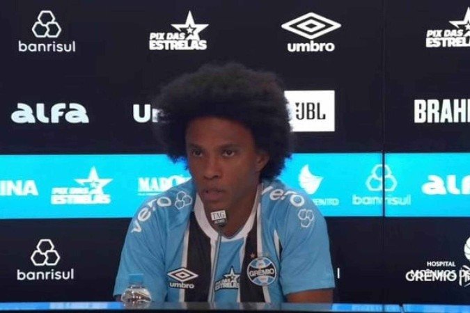 Willian muda de ideia, opta em retornar ao Brasil e acerta transferência para o Grêmio  -  (crédito: Foto: Reprodução/Grêmio)