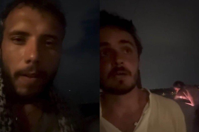 Thiago Ávila e Miguel detalharam o ataque de um drone ao barco de ajuda humanitária - (crédito: Reprodução/Redes sociais) Thiago Ávila e Miguel detalharam o ataque de um drone ao barco de ajuda humanitária - (crédito: Reprodução/Redes sociais)