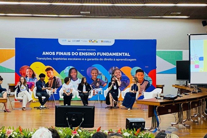 Apresentação do Relatório nacional da semana da escuta das adolescências nas escolas. - (crédito: Divulgação/Maysa Correa Itaú Social) Apresentação do Relatório nacional da semana da escuta das adolescências nas escolas. - (crédito: Divulgação/Maysa Correa Itaú Social)