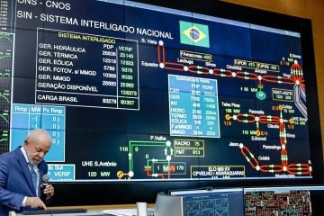 Lula apertou o botão para ligar a Linha de Transmissão Manaus-Boa Vista, o Linhão de Tucuruí -  (crédito:  Ricardo Stuckert / PR)