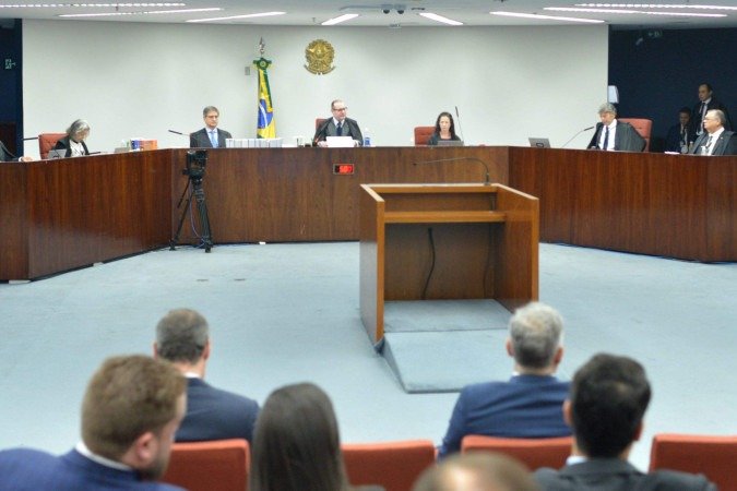 10/09/2025. Supremo Tribunal Federal (STF), durante o julgamento da ação penal sobre a tentativa de golpe de Estado, que pode condenar o ex-presidente Jair Bolsonaro (PL) e outros sete réus. -  (crédito:  Ed Alves/CB/D.A Press)