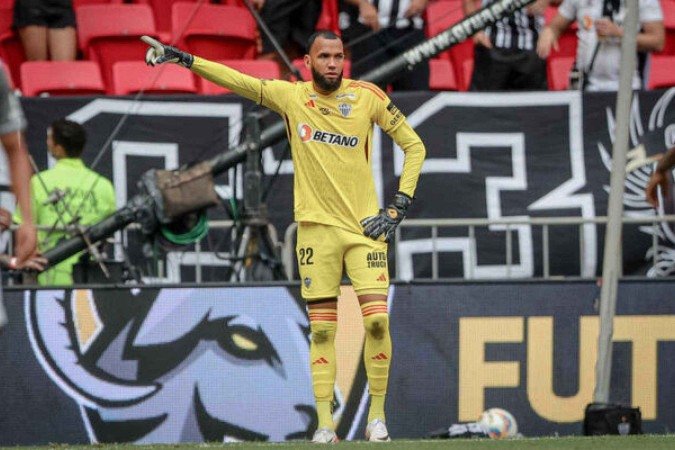 Everson se declara ao Atlético pelos cinco anos de clube -  (crédito: Pedro Souza / Atlético)