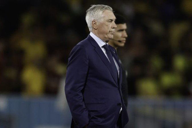 Carlo Ancelotti protesta contra arbitragem em derrota do Brasil para Bolívia - (crédito: Foto: Rafael Ribeiro/CBF) Carlo Ancelotti protesta contra arbitragem em derrota do Brasil para Bolívia - (crédito: Foto: Rafael Ribeiro/CBF)