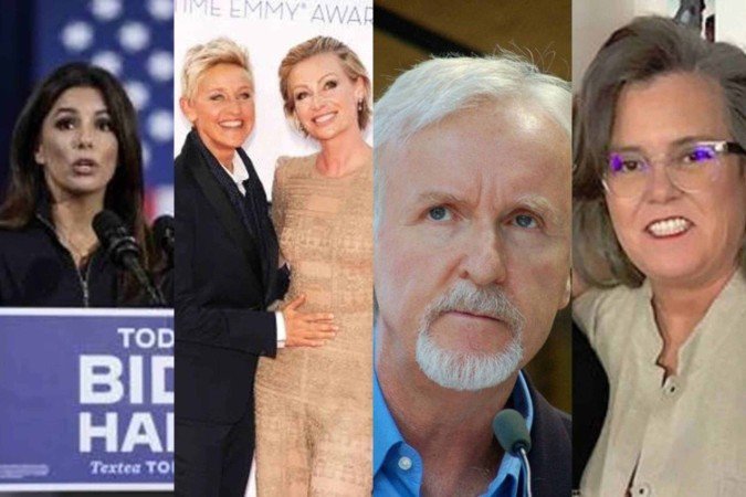 Eva Longoria, Ellen Degeneres, James Cameron e Rosie O'donnell são alguns dos famosos que deixaram os Estados Unidos nos últimos anos -  (crédito: Reprodução)