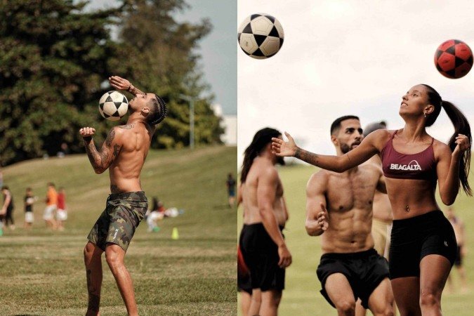 De praia a praça: Altinha conquista BH, o esporte que saiu do litoral e virou febre nas praças de Belo Horizonte - (crédito: Uai Turismo) De praia a praça: Altinha conquista BH, o esporte que saiu do litoral e virou febre nas praças de Belo Horizonte - (crédito: Uai Turismo)