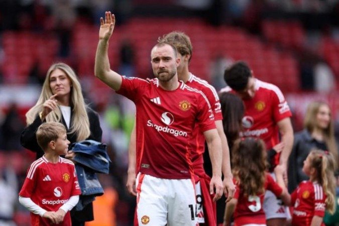 Após três anos no Manchester United, Eriksen ficou livre no mercado ao término do contrato em junho de 2025 - (crédito: Foto: Alex Livesey/Getty Images) Após três anos no Manchester United, Eriksen ficou livre no mercado ao término do contrato em junho de 2025 - (crédito: Foto: Alex Livesey/Getty Images)