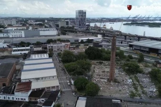 Terreno do Gasômetro, onde será estádio do Flamengo - (crédito: Foto: Divulgação/Flamengo) Terreno do Gasômetro, onde será estádio do Flamengo - (crédito: Foto: Divulgação/Flamengo)