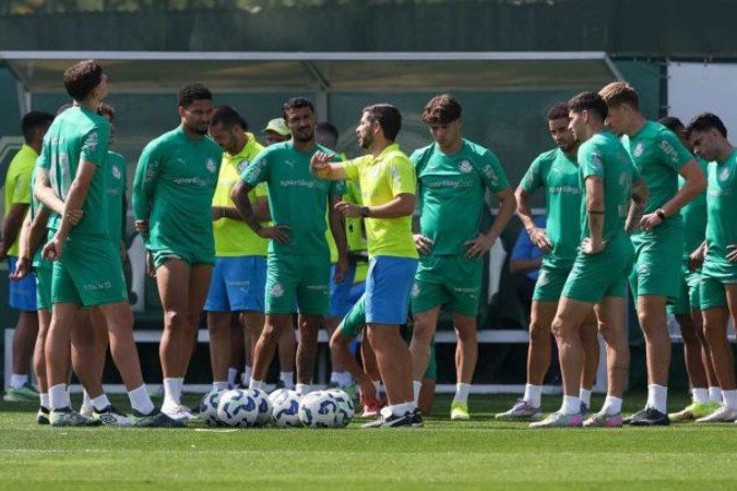 Palmeiras treina com elenco completo visando o duelo contra o Internacional  -  (crédito: Foto: Fabio Menotti/Palmeiras)