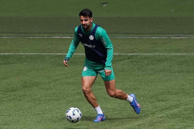 Flaco López tem chegada prevista em São Paulo para a manhã deste sábado, a tempo de enfrentar o Santos -  (crédito: Cesar Greco/Palmeiras)