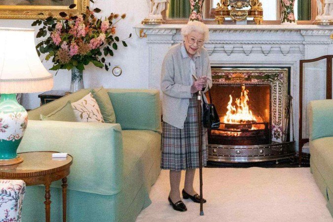 Rainha Elizabeth dias antes de morrer -  (crédito: Família Real / Reprodução)