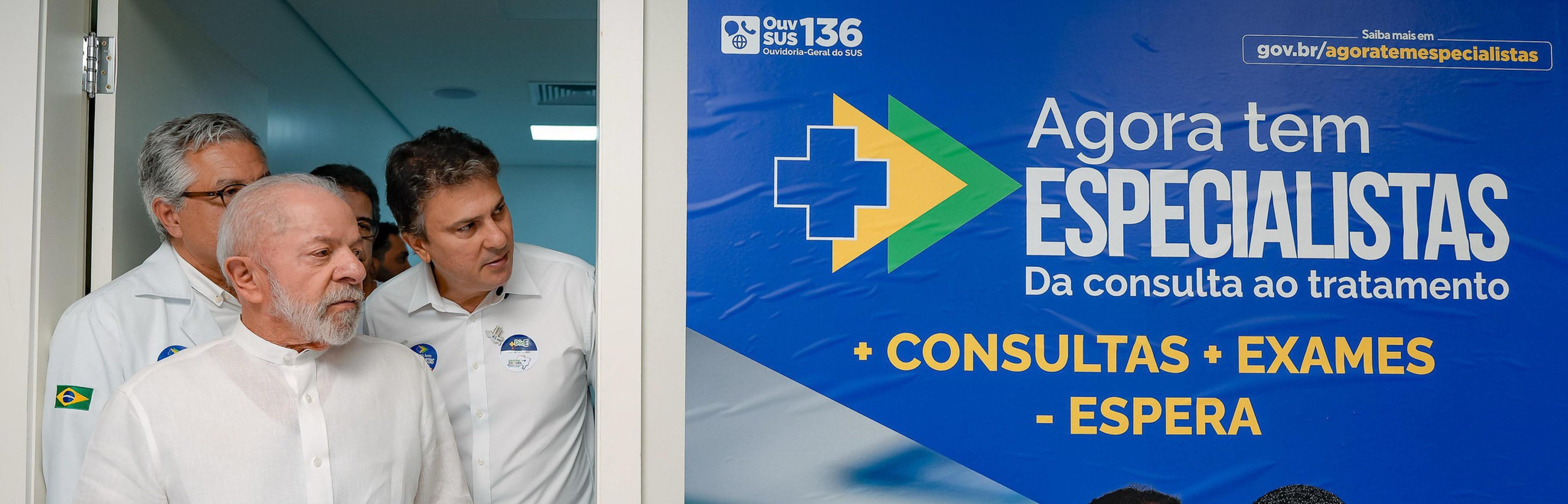 Presidente da República, Luiz Inácio Lula da Silva, durante visita ao Hospital Universitário de Brasília (HUB-UnB) para acompanhar a execução do 